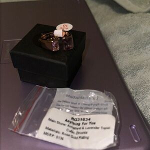 Amour Lavender Topaz Rose Gold Ring